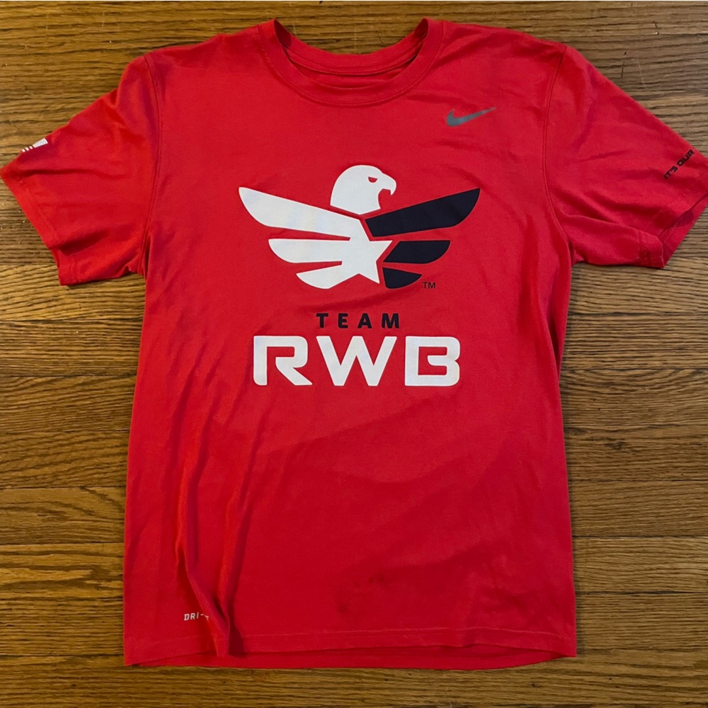 Nike Red The Nike Tee Athletic Cut Dri-Fit Short Sleeve T-shirt